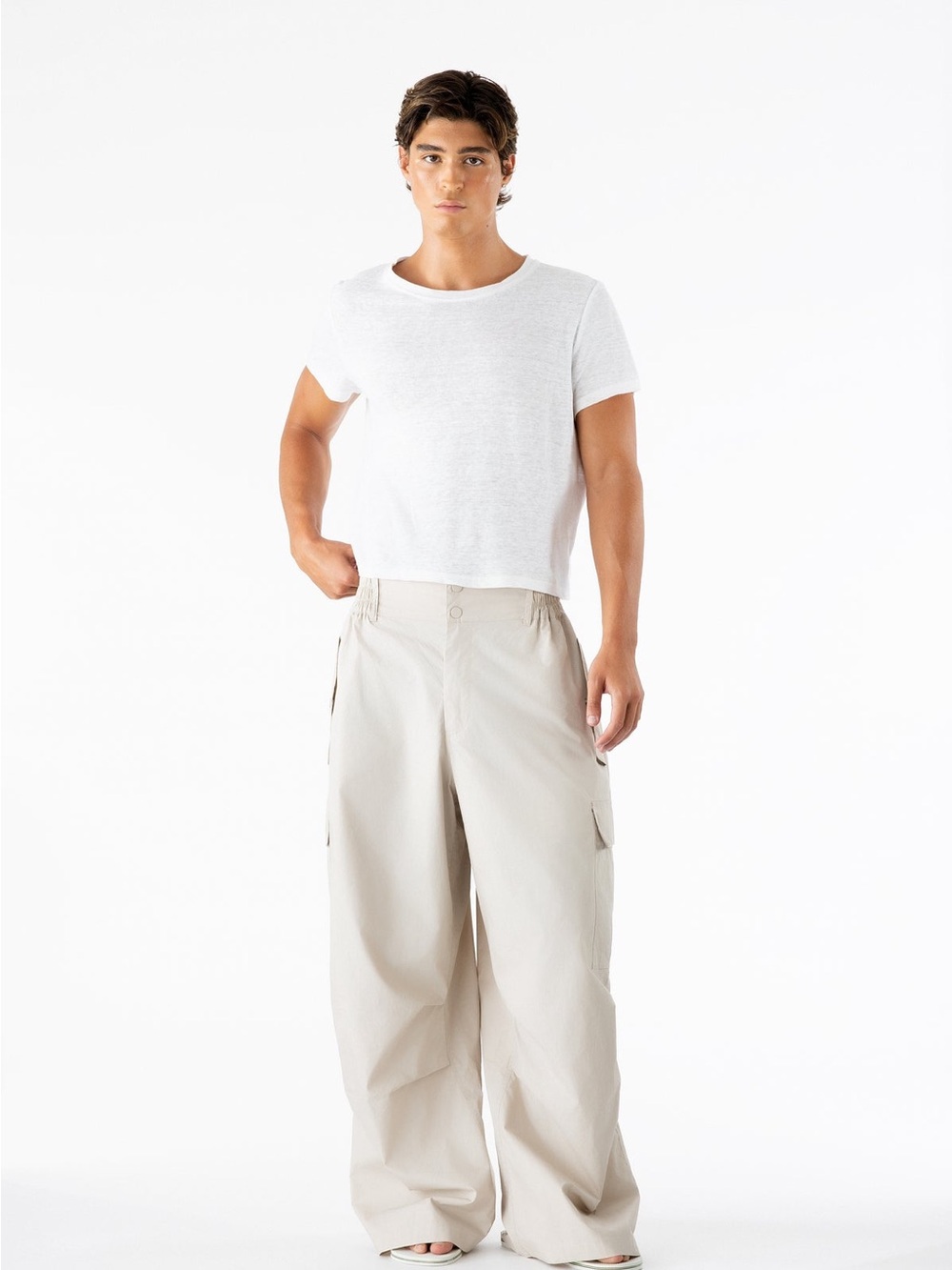 Salt Murphy OREN LINEN TEE WHITE short sleeve shirt